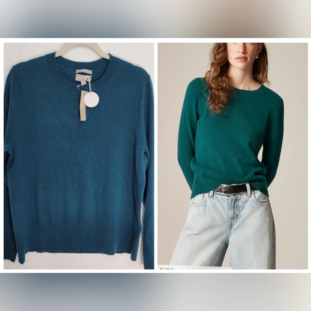 J Crew Cashmere classic-fit crewneck sweater *Flaw